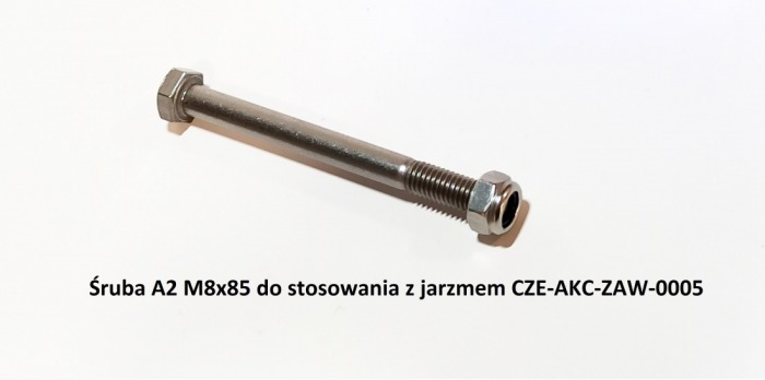 Śruba A2 M8x85 zawiasu klapki